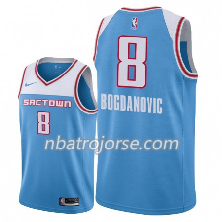 Män Sacramento Kings Tröja Bogdan Bogdanovic 8 2018-19 Nike City Edition Blå Swingman